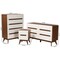 Baxton Studio Calypso MidCentury Modern TwoTone White and Walnut Brown Finished Wood 3Piece Storage Set 221-7504-7501-7502-ZORO - alternate 2